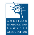 Logo of the American Immigration Lawyers Association featuring the Statue of Liberty in blue and white.